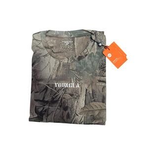 Youngla Men's Camouflage T-Shirt with Logo Print